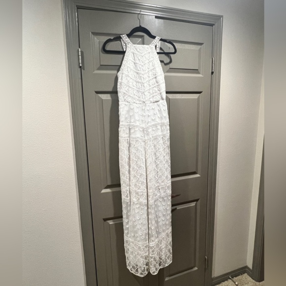 Tularosa White Sleeveless Boho Lace Maxi Dress Size XS